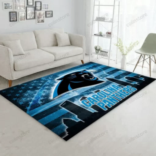 Carolina Panthers Nfl Area Rug Bedroom Rug Us Gift Decor - Custom Size And Printing