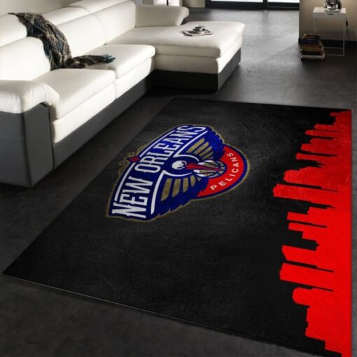 New Orleans Pelicans Skyline Nba Living Room Carpet Rug Home Decor - Custom Size And Printing