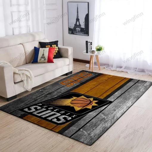 Phoenix Suns Nba Team Logo Area Rug - Living Room Rug Home Decor Carpet - Custom Size And Printing