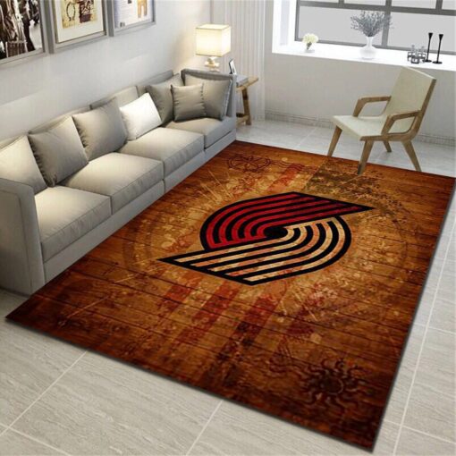 Portland Trail Blazers Area Rugs, Basketball Team Living Room Bedroom Carpet - Custom Size And Printing