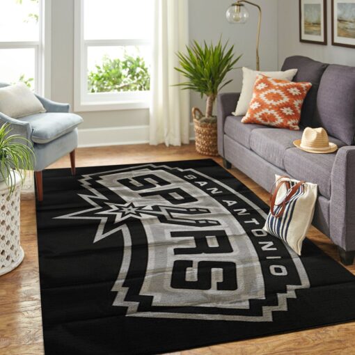 San Antonio Spurs Living Room Area Rug - Custom Size And Printing