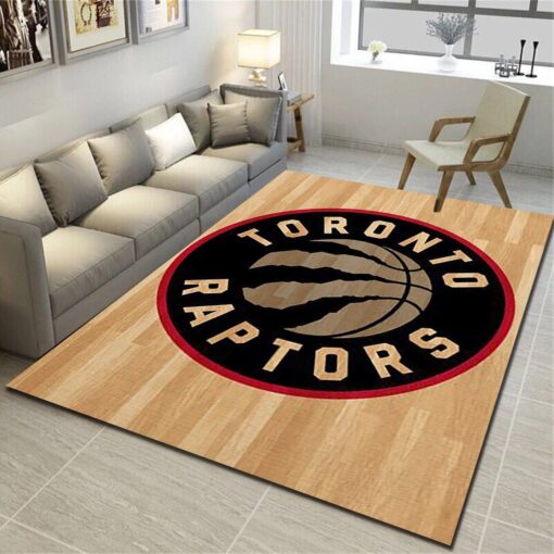 Toronto Raptors Area Rugs, Basketball Team Living Room Bedroom Carpet, Sports Floor Decor - Custom Size And Printing