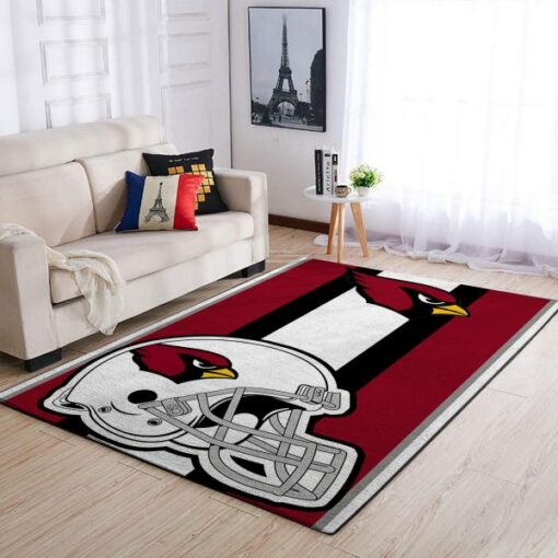 Arizona Cardinals NFL Team Logo Helmet Nice Gift Living Room Carpet Rug Home Decor - Custom Size And Printing