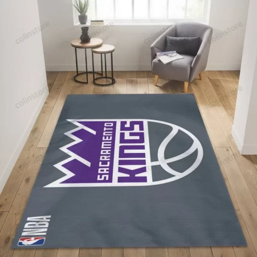 Sacramento Kings Team Logo Nba Area Rug Home Decor - Custom Size And Printing