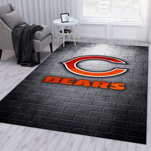 Chicago Bears Nfl Area Rug Bedroom Rug Home Us Decor - Custom Size And Printing