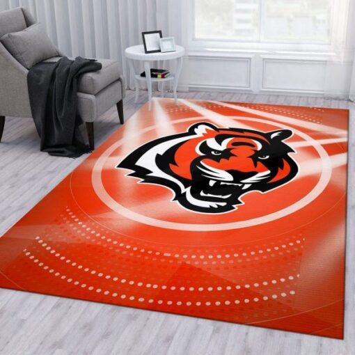 Cincinnati Bengals Nfl Rug Living Room Rug Christmas Gift Us Decor - Custom Size And Printing