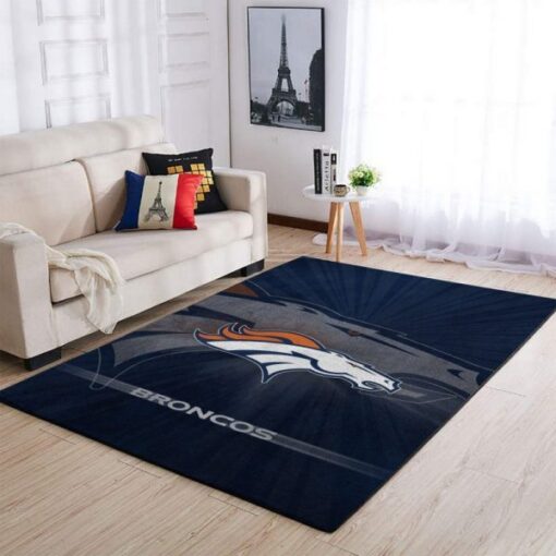 Denver Broncos Area Limited Edition Rug Carpet Nfl Football Floor Decor - Custom Size And Printing