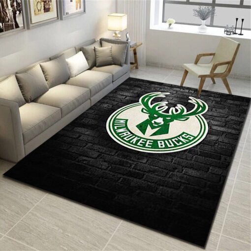 Milwaukee Bucks Rug - Basketball Team Living Room Carpet - Custom Size And Printing