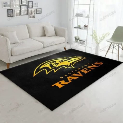Baltimore Ravens NFL Living Room Carpet Area Rug Home Decor - Custom Size And Printing