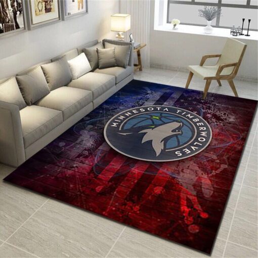 Minnesota Timberwolves Rug - Basketball Team Living Room Carpet - Custom Size And Printing