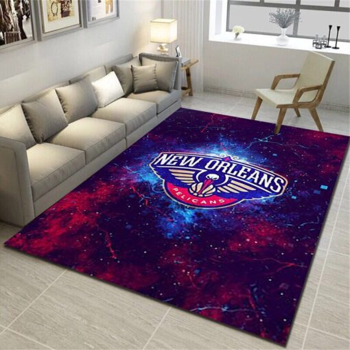 New Orleans Pelicans Area Rugs, Basketball Team Living Room Carpet, Sports Floor Mat - Custom Size And Printing