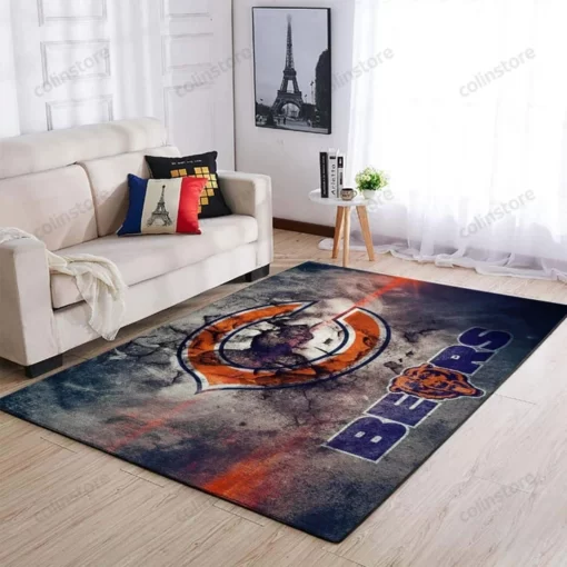 Nfl Football Team Chicago Bears Area Rug Home Decor - Custom Size And Printing