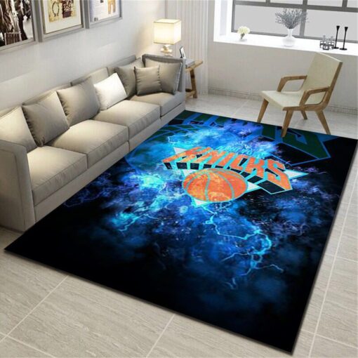 New York Knicks Rug - Basketball Team Living Room Carpet - Custom Size And Printing