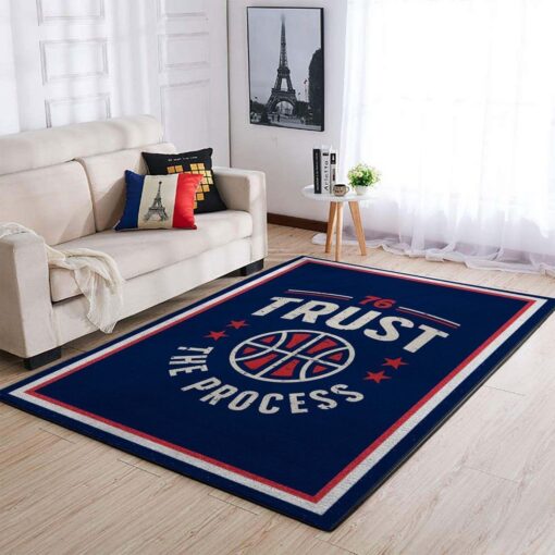 Philadelphia 76Ers Area Rug - Living Room Carpet - Custom Size And Printing