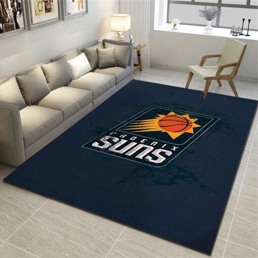 Phoenix Suns Rug - Basketball Team Living Room Carpet, Sports Floor Mat - Custom Size And Printing