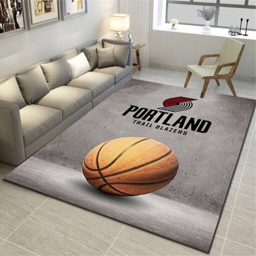 Portland Trail Blazers Rug - Basketball Team Living Room Carpet - Custom Size And Printing