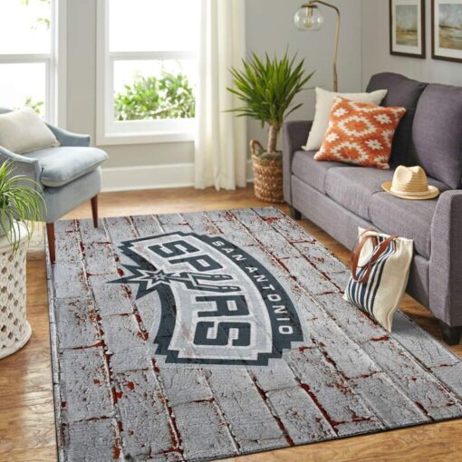 San Antonio Spurs Living Room Area Rug - Custom Size And Printing