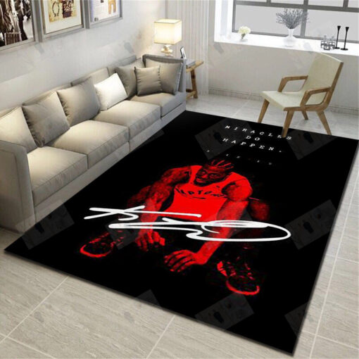 Toronto Raptors Area Rug - Basketball Team Living Room Bedroom Carpet - Custom Size And Printing