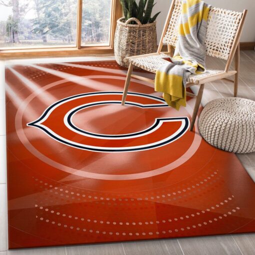 Chicago Bears Nfl Area Rug For Christmas Bedroom Rug Floor Decor Home Decor - Custom Size And Printing