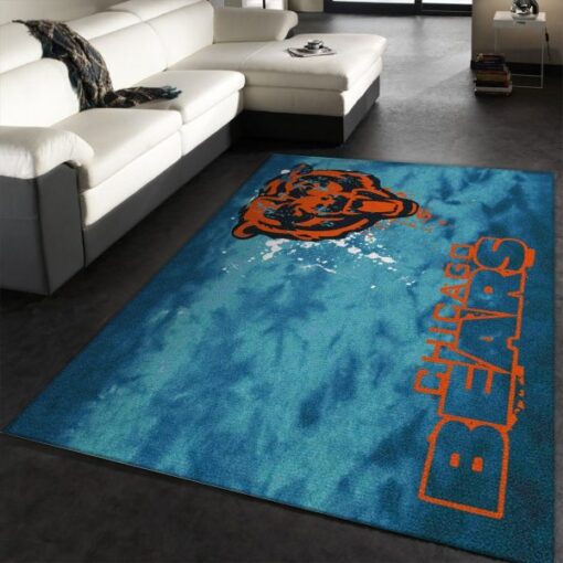 Chicago Bears Fade Rug Nfl Team Area Rug - Living Room Rug - Custom Size And Printing