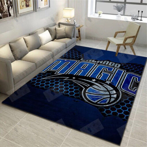 Orlando Magic Area Rug - Basketball Team Living Room Bedroom Carpet, Sports Floor Mat - Custom Size And Printing