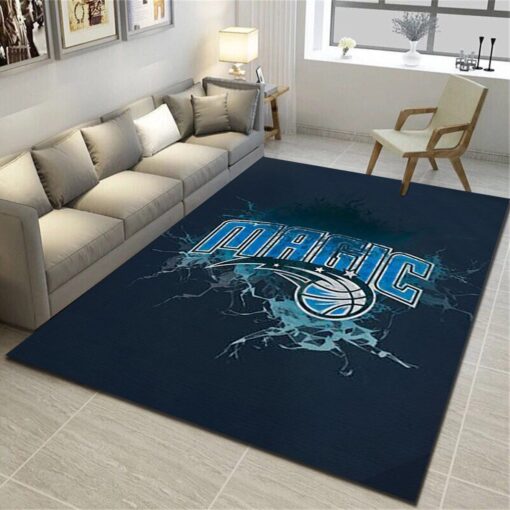 Orlando Magic Rug - Basketball Team Living Room Carpet, Man Cave Floor Mat - Custom Size And Printing