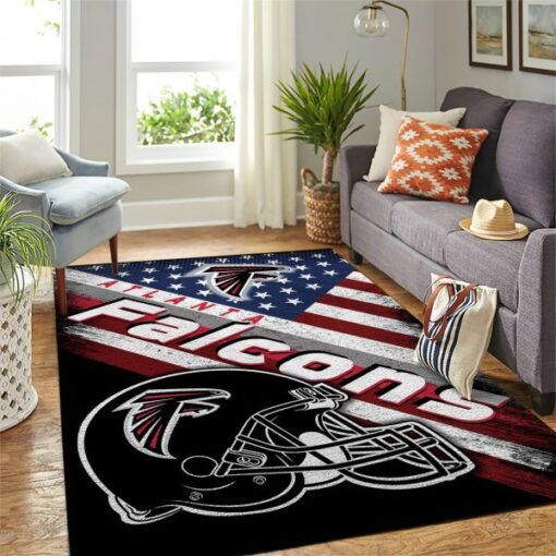 Helmets Atlanta Falcons NFL Living Room Carpet Rug Home Decor - Custom Size And Printing