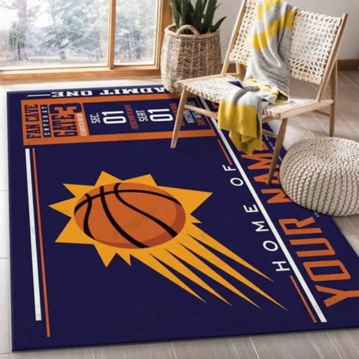 Customizable Phoenix Suns Wincraft Personalized Nba Rug - Custom Size And Printing