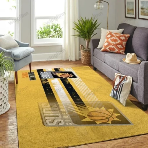 Phoenix Suns Area Rug Nba Basketball Team Logo Carpet Living Room Rug - Custom Size And Printing