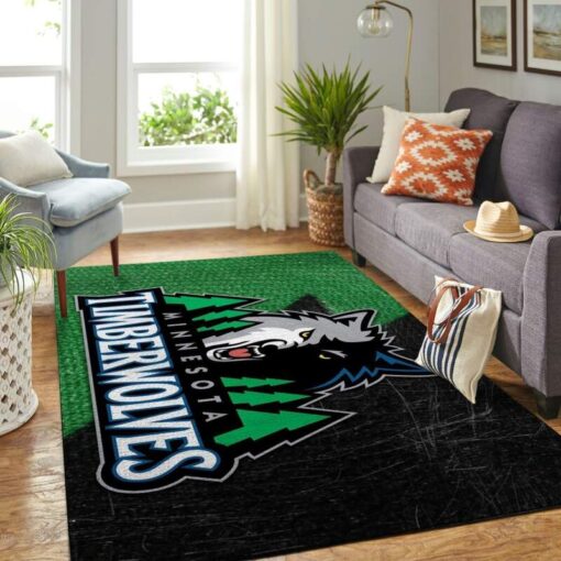 Minnesota Timberwolves Living Room Area Rug - Custom Size And Printing