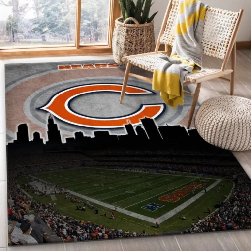 Chicago Bears Nfl Rug Living Room Rug Home Us Decor - Custom Size And Printing