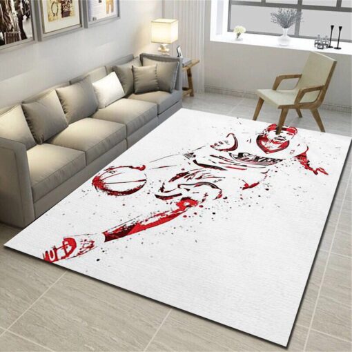 Philadelphia 76Ers Logo Area Rug - Basketball Team Living Room Carpet, Sports Floor Decor - Custom Size And Printing