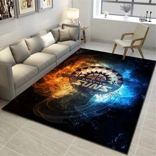 Phoenix Suns Rug - Basketball Team Living Room Carpet - Custom Size And Printing