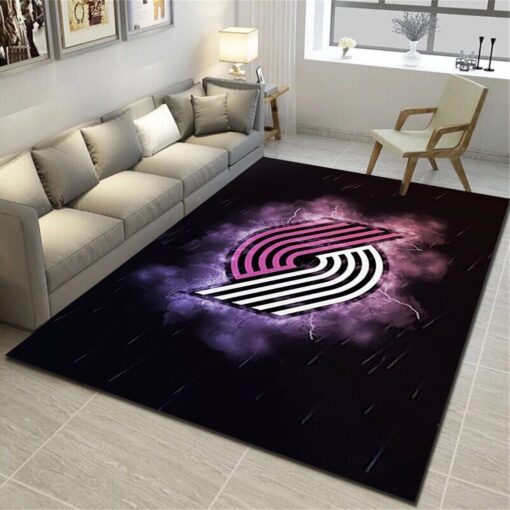 Portland Trail Blazers Rug - Basketball Team Living Room Bedroom Carpet - Custom Size And Printing