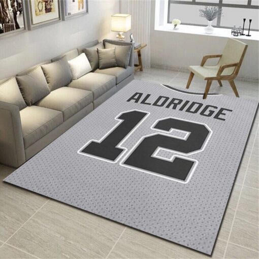 San Antonio Spurs Rug - Basketball Team Living Room Carpet - Custom Size And Printing