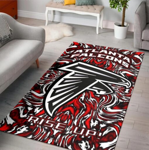 Atlanta Falcons Art Logo NFL Team Area Rug Rug - For Living Room Rug Home Decor - Custom Size And Printing
