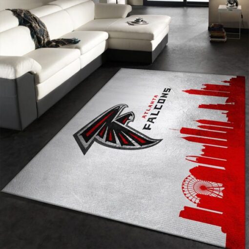 Atlanta Falcons Skyline NFL Area Rug Living Room Carpet Rug Home Decor - Custom Size And Printing