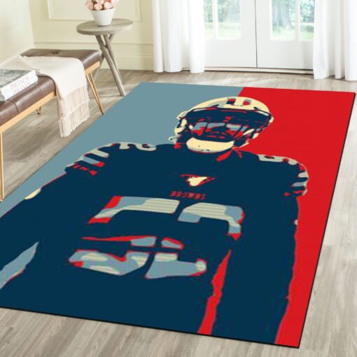 Cleveland Browns Rug - Football Team Living Room Bedroom Carpet - Custom Size And Printing