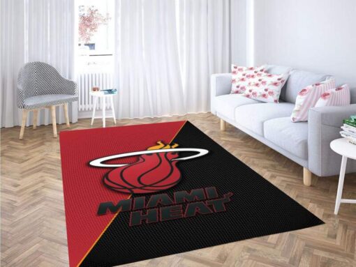 Miami Heat Living Room Area Rug - Custom Size And Printing