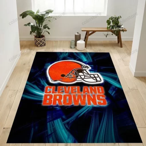 Cleveland Browns Nfl 16 Area Rug Living Room And Bed Room Rug - Custom Size And Printing