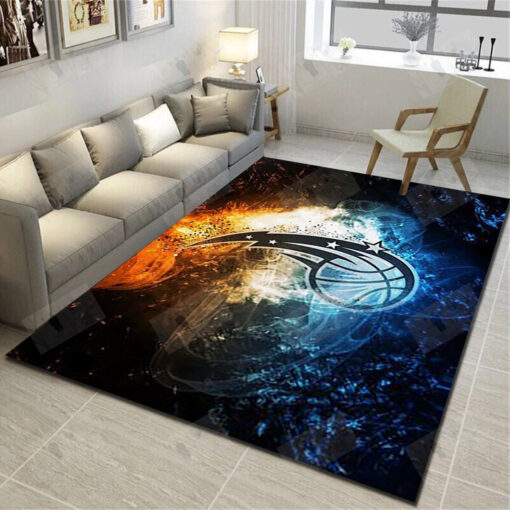 Orlando Magic Area Rug - Basketball Team Living Room Carpet, Man Cave Floor Mat - Custom Size And Printing