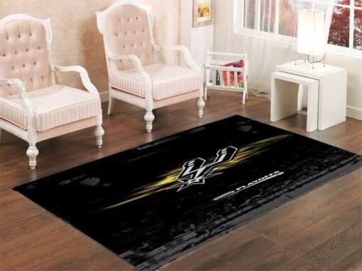 San Antonio Spurs Living Room Area Rug - Custom Size And Printing