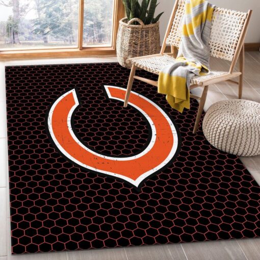 Chicago Bears Nfl Rug Room Carpet Sport Custom Area Floor Home Decor - Custom Size And Printing