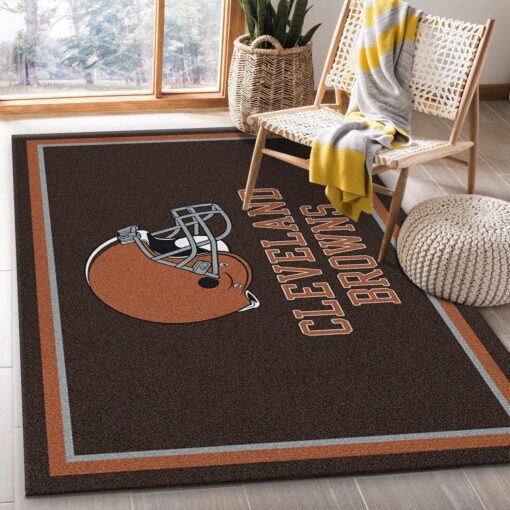 Nfl Spirit Cleveland Browns Area Rug For Christmas Living Room Rug - Custom Size And Printing