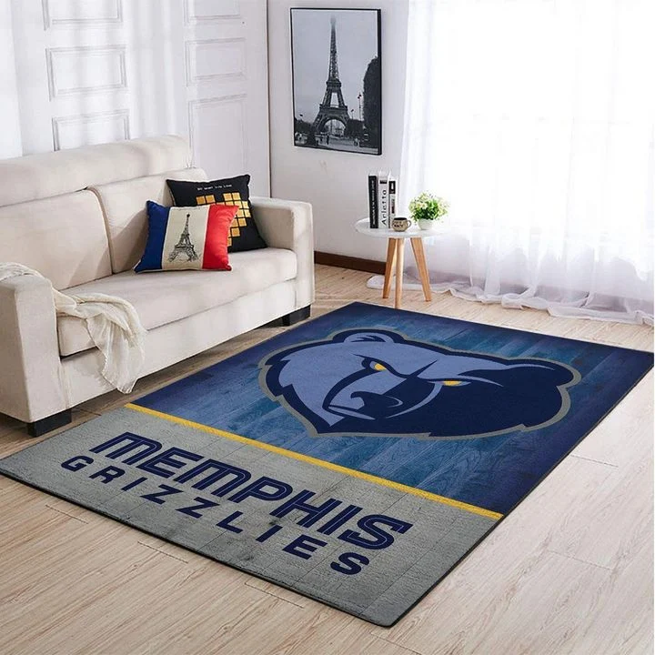 Memphis Grizzlies Nba Team Logo Style Nice Gift Home Decor Rectangle Area Rug – Custom Size And Printing