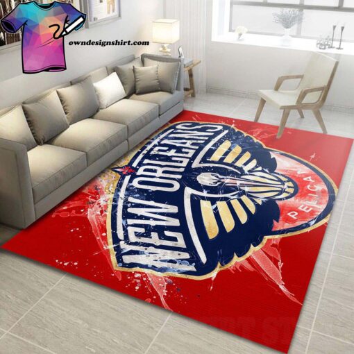 Nba New Orleans Pelicans Living Room Home Decor Area Rug - Custom Size And Printing