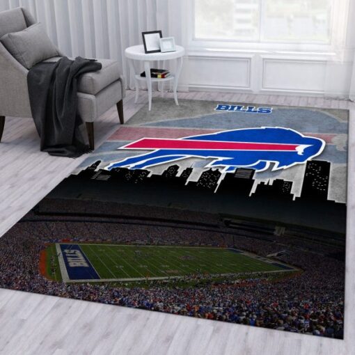 Buffalo Bills NFL Area Rug Bedroom Rug Floor Decor Home Decor Custom Size And Printing