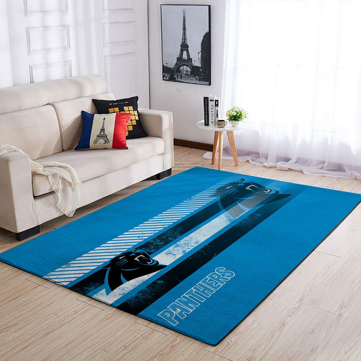 Carolina Panthers Nfl Team Logo Nice Gift Home Decor Rectangle Area Rug -  Peto Rugs