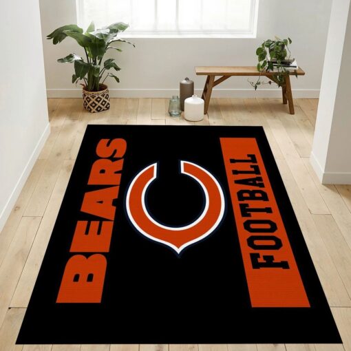 Chicago Bears Football Nfl Team Logo Rug Bedroom Rug Us Gift Decor - Custom Size And Printing