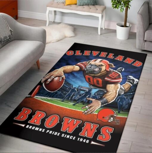 Cleveland Browns Browns Pride Since 1946 Nfl Area Rug Rug - For Living Room Rug - Custom Size And Printing